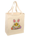 Chick In Bunny Costume Large Grocery Tote Bag-Grocery Tote-TooLoud-Natural-Large-Davson Sales