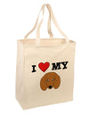 I Heart My - Cute Doxie Dachshund Dog Large Grocery Tote Bag by TooLoud-Grocery Tote-TooLoud-Natural-Large-Davson Sales