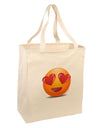 Heart Eye Emoji Large Grocery Tote Bag-Grocery Tote-TooLoud-Natural-Large-Davson Sales