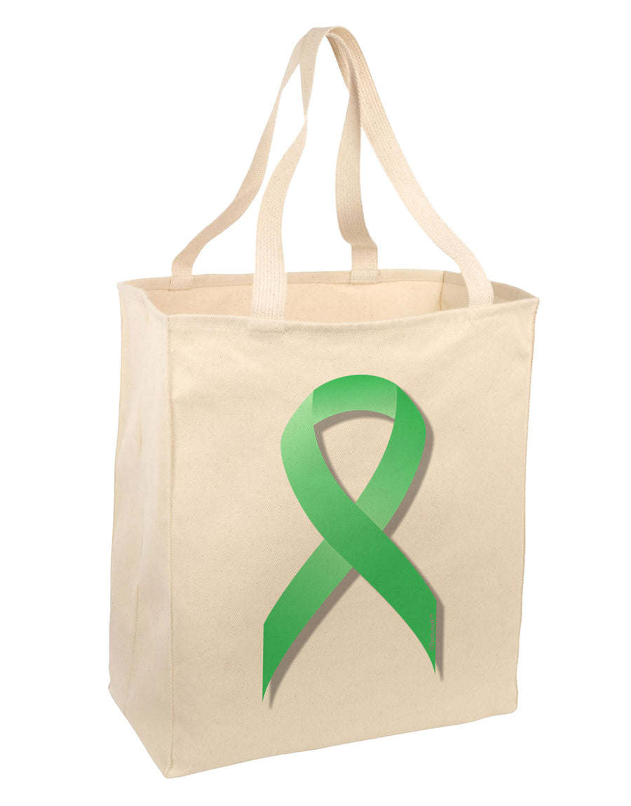 Celiac Disease Awareness Ribbon - Light Green Large Grocery Tote Bag-Grocery Tote-TooLoud-Natural-Large-Davson Sales