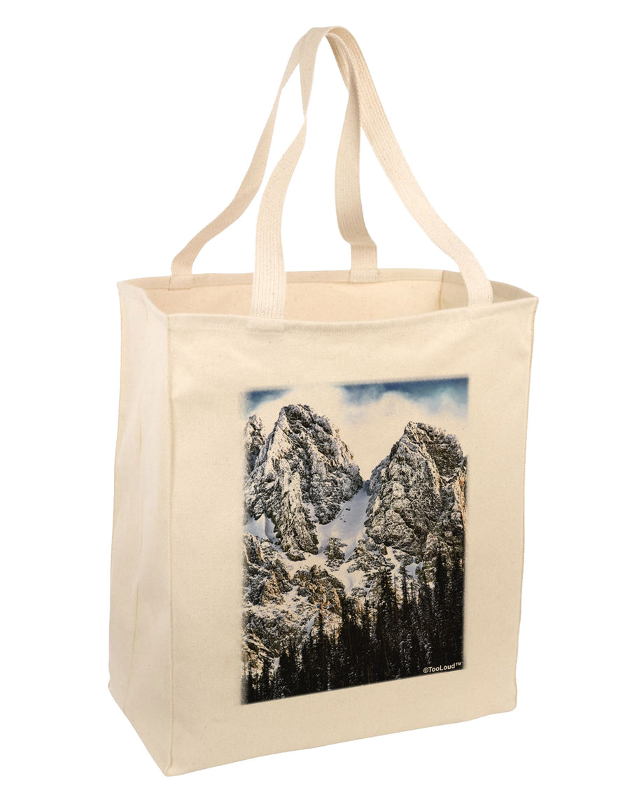 Mountain Landscape 2 Large Grocery Tote Bag-Grocery Tote-TooLoud-Natural-Large-Davson Sales