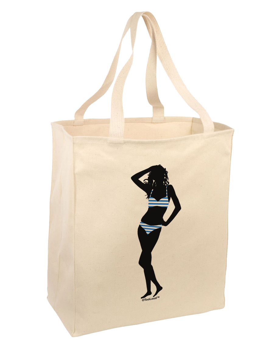 Stripes Bikini Shadow Large Grocery Tote Bag by TooLoud-Grocery Tote-TooLoud-Natural-Large-Davson Sales