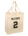 Reindeer Jersey - Blitzen 2 Large Grocery Tote Bag-Grocery Tote-TooLoud-Natural-Large-Davson Sales