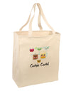 Cutsie Cartel Text Large Grocery Tote Bag-Grocery Tote-TooLoud-Natural-Large-Davson Sales