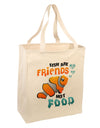 Fish Are Friends Not Food Large Grocery Tote Bag-Grocery Tote-TooLoud-Natural-Large-Davson Sales