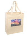 Colorado Rainbow Sunset Watercolor Large Grocery Tote Bag-Grocery Tote-TooLoud-Natural-Large-Davson Sales