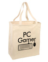 PC Gamer BnW Large Grocery Tote Bag by TooLoud-Grocery Tote-TooLoud-Natural-Large-Davson Sales