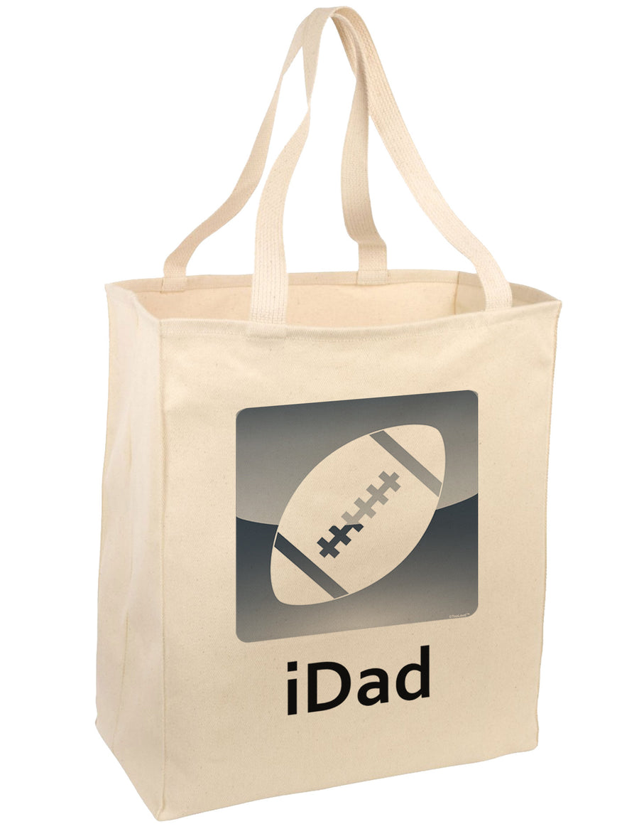 iDad Football Large Grocery Tote Bag-Grocery Tote-TooLoud-Natural-Large-Davson Sales