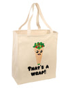 Thats A Wrap Cute Wrap Large Grocery Tote Bag-Grocery Tote-TooLoud-Natural-Large-Davson Sales