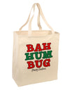 Bah Humbug Merry Christmas Large Grocery Tote Bag-Grocery Tote-TooLoud-Natural-Large-Davson Sales