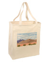 Pixel Landscape - Desert Large Grocery Tote Bag-Grocery Tote-TooLoud-Natural-Large-Davson Sales
