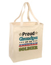 Proud Grandpa of an American Soldier Large Grocery Tote Bag-Grocery Tote-TooLoud-Natural-Large-Davson Sales