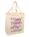 Happy Mother's Day (CURRENT YEAR) Large Grocery Tote Bag by TooLoud-Grocery Tote-TooLoud-Natural-Large-Davson Sales