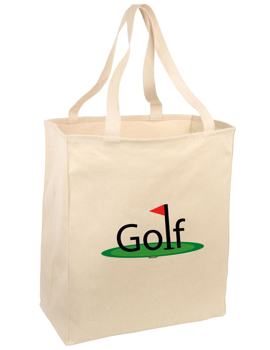 Golf Large Grocery Tote Bag-Grocery Tote-TooLoud-Natural-Large-Davson Sales