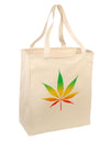 Marijuana Leaf Rastafarian Colors Large Grocery Tote Bag-Grocery Tote-TooLoud-Natural-Large-Davson Sales