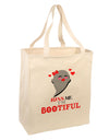 Kiss Me BOOtiful Ghost Red Large Grocery Tote Bag-Grocery Tote-TooLoud-Natural-Large-Davson Sales