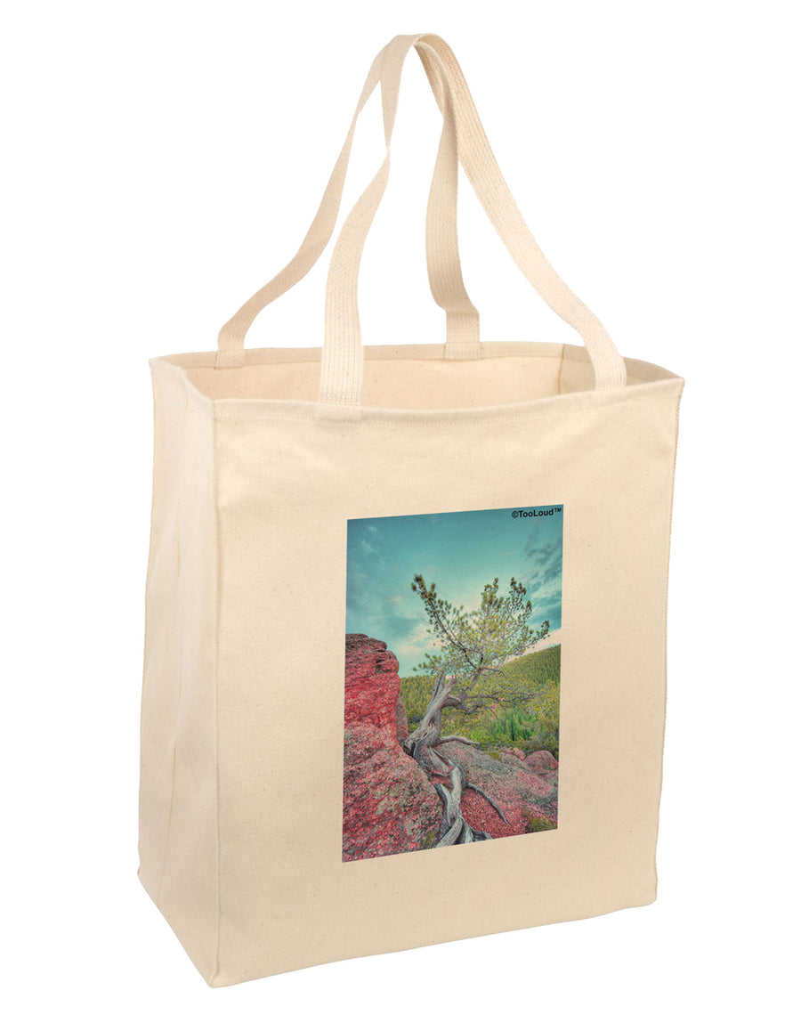 CO Cliffside Tree Large Grocery Tote Bag-Grocery Tote-TooLoud-Natural-Large-Davson Sales