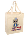 Patriotic Cat I Want You Large Grocery Tote Bag by TooLoud-Grocery Tote-TooLoud-Natural-Large-Davson Sales