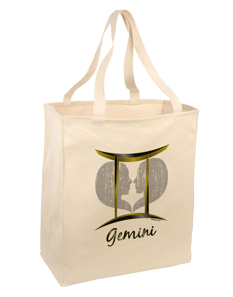 Gemini Symbol Large Grocery Tote Bag-Grocery Tote-TooLoud-Natural-Large-Davson Sales