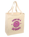 Cute As A Button Smiley Face Large Grocery Tote Bag-Grocery Tote-TooLoud-Natural-Large-Davson Sales