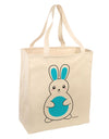 Cute Easter Bunny - Blue Large Grocery Tote Bag by TooLoud-Grocery Tote-TooLoud-Natural-Large-Davson Sales