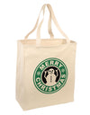 Merry Christmas Latte Logo Large Grocery Tote Bag-Grocery Tote-TooLoud-Natural-Large-Davson Sales