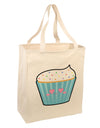 Cute Cupcake with Sprinkles - Heart Eyes Large Grocery Tote Bag by TooLoud-Grocery Tote-TooLoud-Natural-Large-Davson Sales