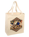 Native American Dancer 1 Large Grocery Tote Bag-Natural-Grocery Tote-TooLoud-Natural-Large-Davson Sales