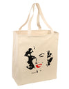 Marilyn Cutout Design Red Lips Large Grocery Tote Bag by TooLoud-Grocery Tote-TooLoud-Natural-Large-Davson Sales