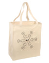 Cute Snowflake Christmas Large Grocery Tote Bag-Grocery Tote-TooLoud-Natural-Large-Davson Sales