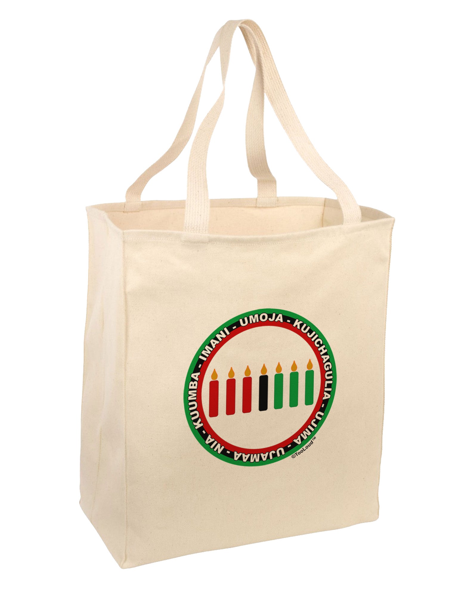 7 Principles Circle Large Grocery Tote Bag-Grocery Tote-TooLoud-Natural-Large-Davson Sales