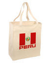 Peru Flag Large Grocery Tote Bag-Grocery Tote-TooLoud-Natural-Large-Davson Sales