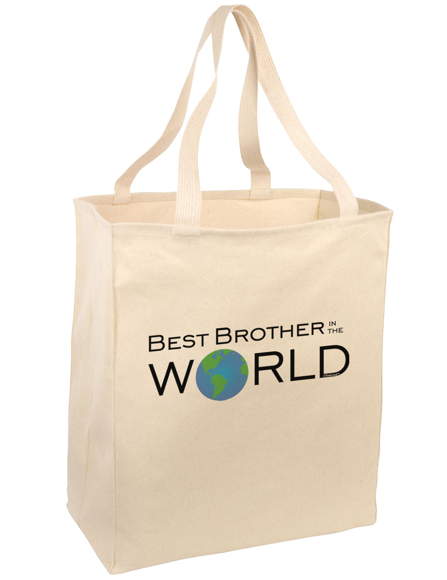 Best Brother in the World Large Grocery Tote Bag-Grocery Tote-TooLoud-Natural-Large-Davson Sales