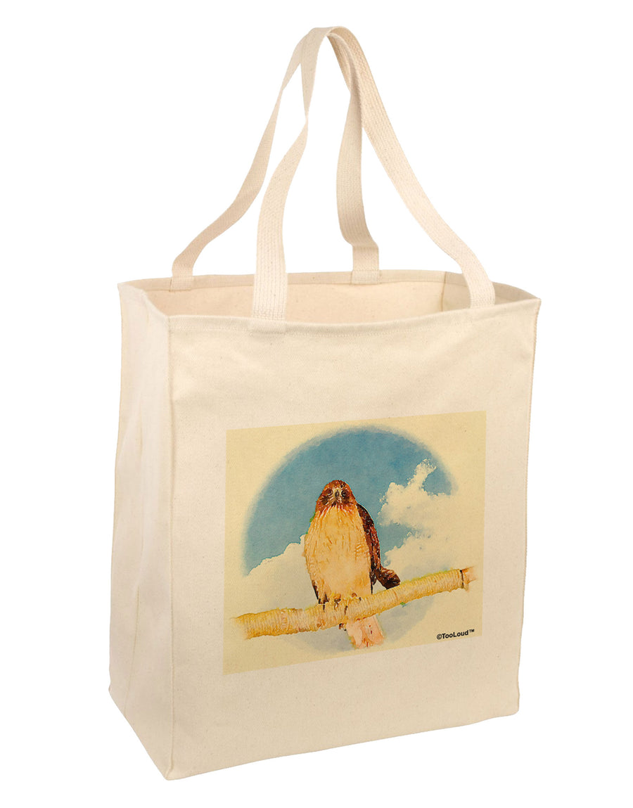 Red-tailed Hawk Large Grocery Tote Bag-Grocery Tote-TooLoud-Natural-Large-Davson Sales