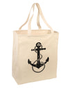 Distressed Nautical Sailor Rope Anchor Large Grocery Tote Bag-Grocery Tote-TooLoud-Natural-Large-Davson Sales