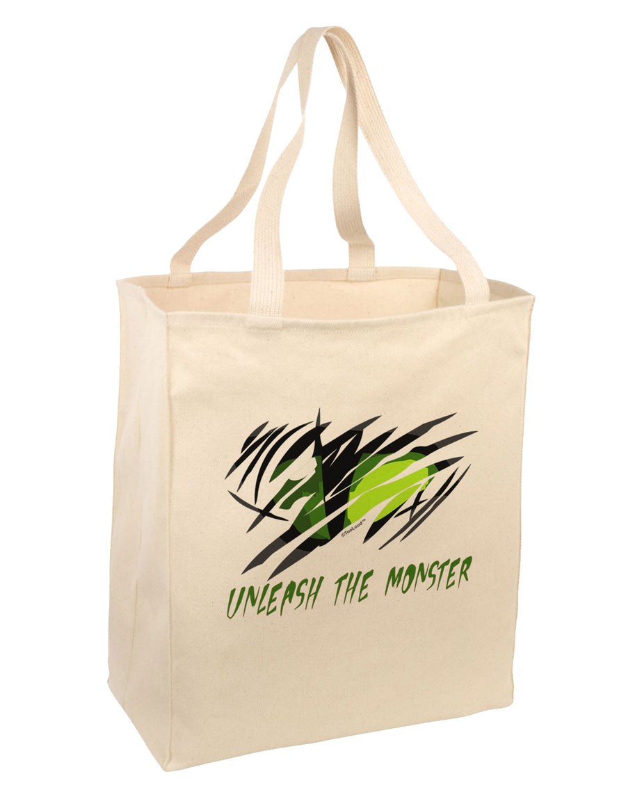 Unleash The Monster Large Grocery Tote Bag-Grocery Tote-TooLoud-Natural-Large-Davson Sales