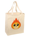 Cute Fireball Design Large Grocery Tote Bag-Grocery Tote-TooLoud-Natural-Large-Davson Sales