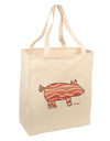 Bacon Pig Silhouette Large Grocery Tote Bag by TooLoud-Grocery Tote-TooLoud-Natural-Large-Davson Sales