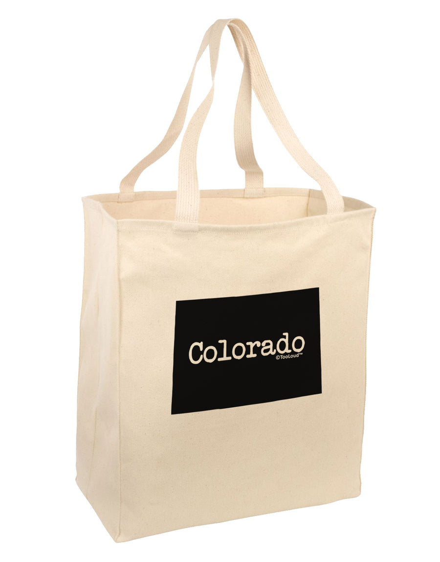 Colorado - United States Shape Large Grocery Tote Bag-Grocery Tote-TooLoud-Natural-Large-Davson Sales