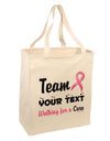 Personalized Team -Name- Breast Cancer Walk - Walking for a Cure Large Grocery Tote Bag-Grocery Tote-TooLoud-Natural-Large-Davson Sales