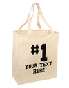 Personalized Number 1 Large Grocery Tote Bag by TooLoud-Grocery Tote-TooLoud-Natural-Large-Davson Sales