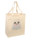 Gabe the Cute Ghost - Halloween Large Grocery Tote Bag-Grocery Tote-TooLoud-Natural-Large-Davson Sales