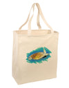 Turtle Watercolor Large Grocery Tote Bag-Grocery Tote-TooLoud-Natural-Large-Davson Sales