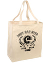 Best Dad Ever Distressed Collegiate Large Grocery Tote Bag-Grocery Tote-TooLoud-Natural-Large-Davson Sales