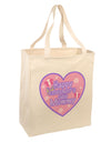 Happy First Mother's Day Mommy - Pink Large Grocery Tote Bag by TooLoud-Grocery Tote-TooLoud-Natural-Large-Davson Sales