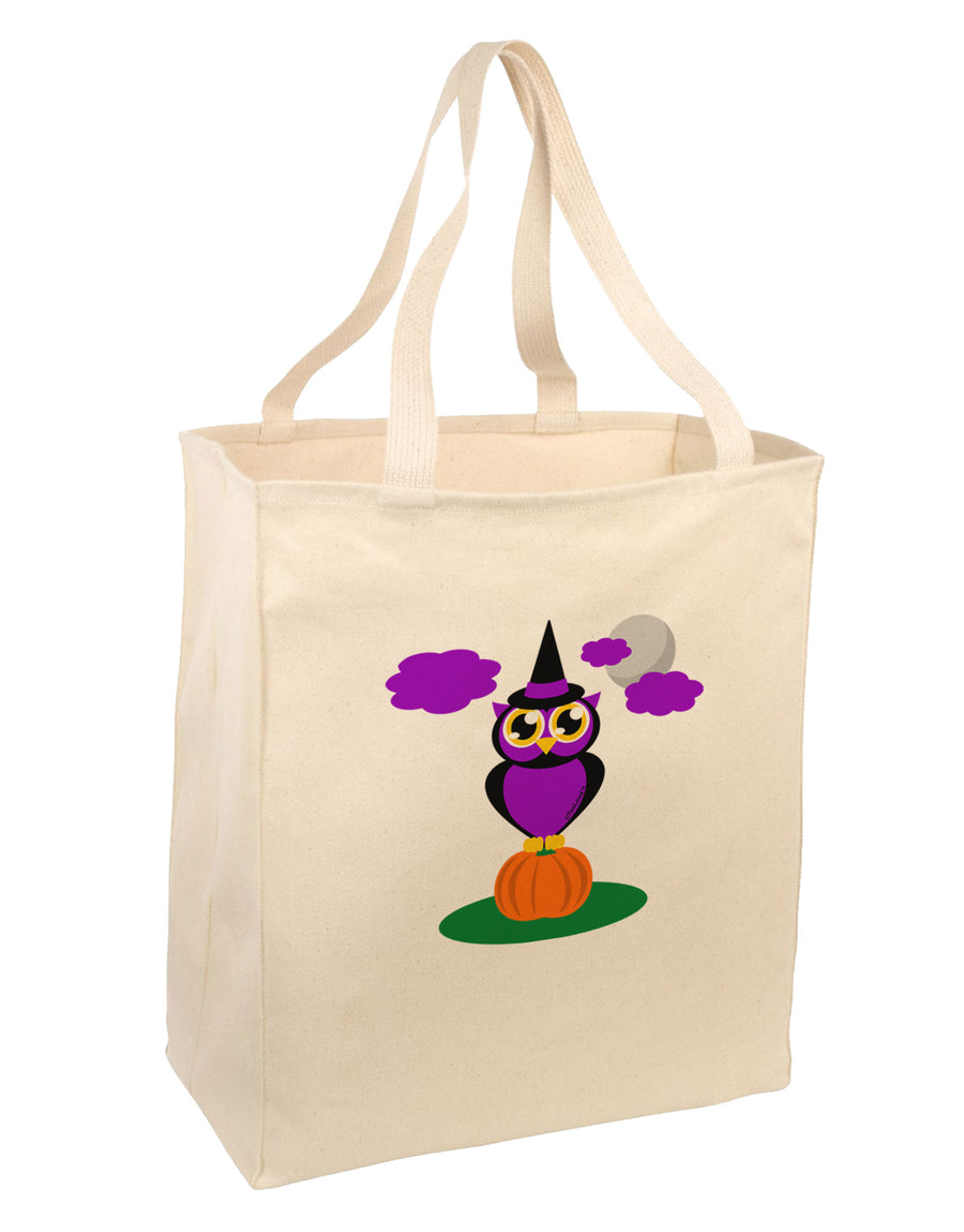 Owl Purple Large Grocery Tote Bag-Grocery Tote-TooLoud-Natural-Large-Davson Sales