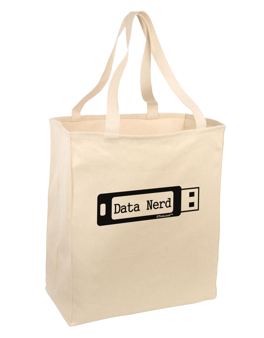 Data Nerd USB Large Grocery Tote Bag by TooLoud-Grocery Tote-TooLoud-Natural-Large-Davson Sales