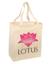 Lotus Flower Design Gradient - Text Large Grocery Tote Bag by TooLoud-Grocery Tote-TooLoud-Natural-Large-Davson Sales