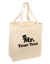 Personalized Mr Classy Large Grocery Tote Bag by TooLoud-Grocery Tote-TooLoud-Natural-Large-Davson Sales