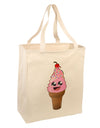 Cute Ice Cream Cone Large Grocery Tote Bag-Grocery Tote-TooLoud-Natural-Large-Davson Sales